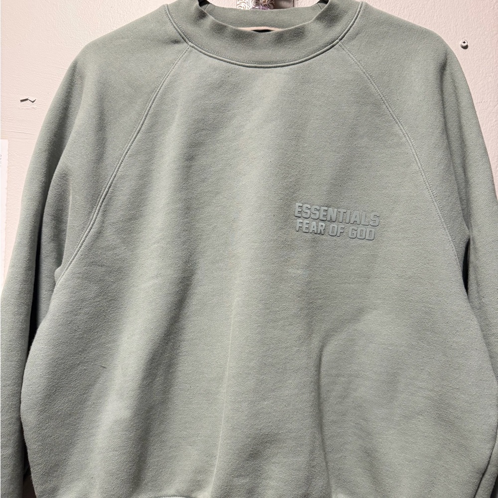 Fear of God Essentials Crewneck Sweatshirt — Sage Green